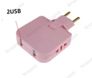 Adaptador de Tomada 3 em 1 Dobrável
