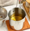 Fritadeira de Aço Inoxidável com Tela de Filtro – Compacta e Eficiente