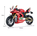 Moto Esportiva Vermelha – Blocos de Montar
