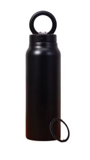 Garrafa de água magnética esportiva com suporte para celular - aço inoxidável
