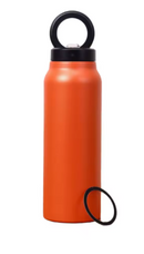 Garrafa de água magnética esportiva com suporte para celular - aço inoxidável
