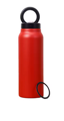 Garrafa de água magnética esportiva com suporte para celular - aço inoxidável