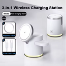 Carregador Sem Fio 3-em-1 Portátil | Estação de Carregamento Rápido e Dobrável