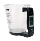 Balança de Cozinha Digital com Copo Medidor - Display LCD e Sensor de Temperatura