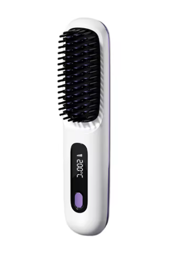 Pente alisador de cabelo sem fio