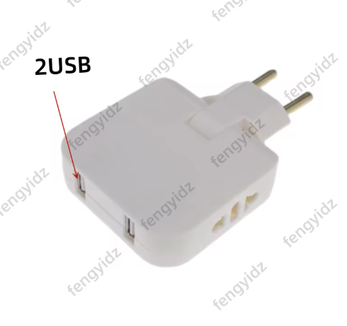 Adaptador de Tomada 3 em 1 Dobrável