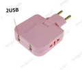 Adaptador de Tomada 3 em 1 Dobrável