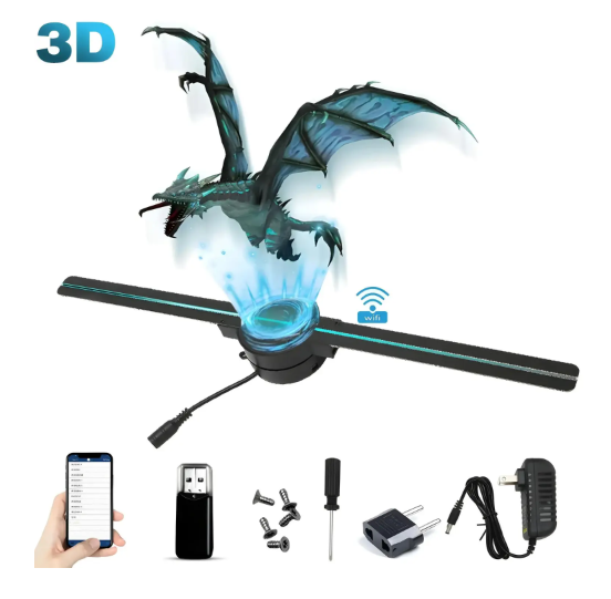 Projetor de Holograma 3D WiFi HD - 42cm