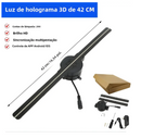 Projetor de Holograma 3D WiFi HD - 42cm