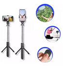 Tripé Celular Bastão Selfie Bluetooth - Cor Preta