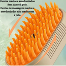 Escova Premium Vapor Autolimpante Gatos Caes - 3 Em 1