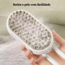 Escova Premium Vapor Autolimpante Gatos Caes - 3 Em 1
