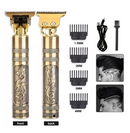 Maquina Profissional Cabelo Barba Sem Fio - Cor Dourado