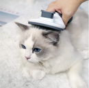 Escova Removedora De Pelos Pets Autolimpante - Cinza