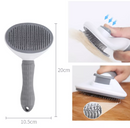 Escova Removedora De Pelos Pets Autolimpante - Cinza