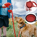 Coleira Pet 3 Em 1 Com Garrafa De Água E Porta-saco de lixo