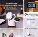 Carregador Sem Fio 3-em-1 Portátil | Estação de Carregamento Rápido e Dobrável