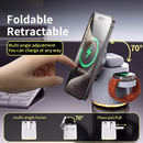 Carregador Sem Fio 3-em-1 Portátil | Estação de Carregamento Rápido e Dobrável