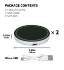 Porta-Copos LED Recarregável para Carro – 7 Cores Ajustáveis (Par)