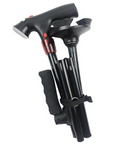 Bengala Dobrável com LED e Alarme – Segurança e Conforto para Idosos