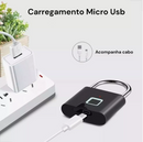 Cadeado Inteligente Desbloqueio Rápido por Impressão Digital