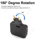 Adaptador de Tomada 3 em 1 Dobrável