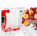 Balança de Cozinha Digital com Copo Medidor - Display LCD e Sensor de Temperatura