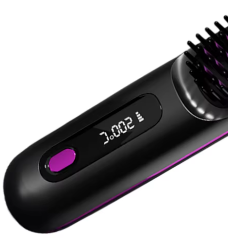 Pente alisador de cabelo sem fio