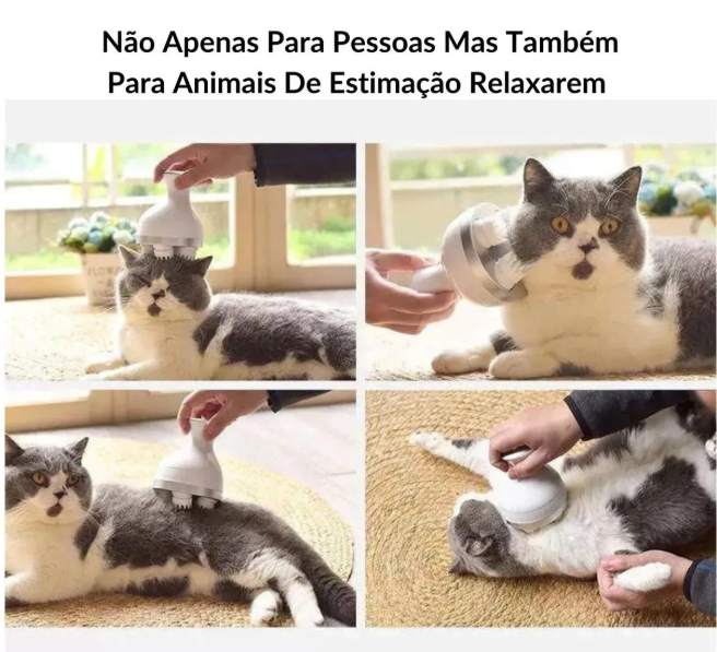 Massageador Elétrico Sem Fio para Couro Cabeludo e Corpo – Relaxamento Profundo