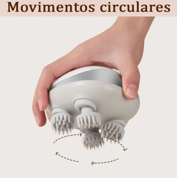 Massageador Elétrico Sem Fio para Couro Cabeludo e Corpo – Relaxamento Profundo