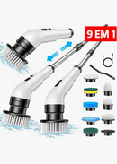 Escova de Limpeza Elétrica 9 em 1 - Cor Branca