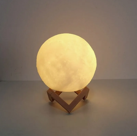 Luminária 3D Lua Cheia LED Sem Fio
