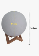 Luminária 3D Lua Cheia LED Sem Fio