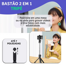 Pau de Selfie Tripé Retrátil com Bluetooth