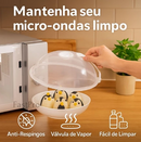Tampa para Micro-ondas Anti-Respingo com Alça – Transparente