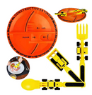 Talheres Infantis Tema Construção – Kit com 4 Peças Divertidas