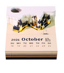 Calendário Criativo Hogwarts 2026 com Luz 3D