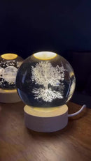 Luminária Bola de Cristal LED 3D